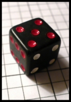 Dice : Dice - 6D Pipped - Black with White 1 2 4 Red 6 5 3 Nail Polish Hand Done Ebay 2009